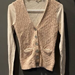 Anthropologie peach cardigan great condition size XS